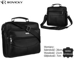 ZELLIA Rovicky Férfi Bőr Oldaltáska R-13206-L-3891 Black - Fekete (ZLK-r13206l3891-blac-)