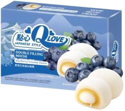 Qlove japán keksz krémes áfonyás dupla töltelékű mochi 180g