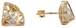 Ékszershop Köves gyémánt alakú arany fülbevaló (1325611)