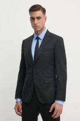 BOSS gyapjú kabát - fekete 48