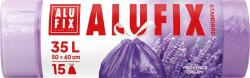 Alufix Szemeteszsák, zárószalagos, 35 l, 15 db, 50x60 cm, 15 , ALUFIX, levendula (MSZH3515VIOLA) - kellekanyagonline