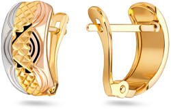 Heratis Forever Fülbevaló gravírozott mintával, 14K, kombinált arany IZ31745