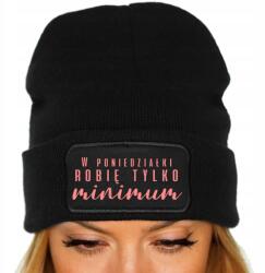  Őszi Sapka Pamut Téli Meleg Fekete Beanie Minimális Minták