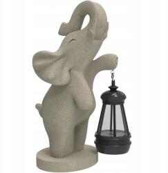  Figura Kerti Dekoráció Elefánt Lámpás Gyanta Szürke 26 x 13 cm (B0DFW3M5LV)