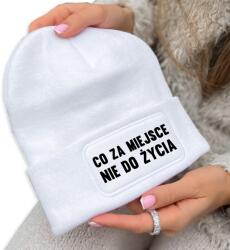  Őszi Pamut Téli Sapka Fehér Beanie MI Az Élettelen Hely (CZAPKA ZIMOWA BEANIE)