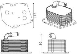 MAHLE Chladič motorového oleja MAHLE CLC 416 000S (CLC 416 000S)