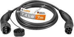 LAPP Type-2 töltőkábel 7, 4kW 7m fekete 32A 1-fázisú (5555934006)
