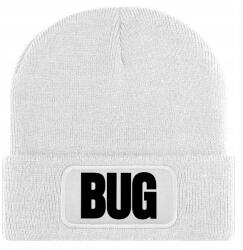  Téli Sapka Fehér Beanie Meleg Pamut Trendi Stílusos Bug Ajándék (Czapka Zimowa Biała BUG)