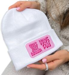  Pamut Téli Sapka Meleg Fehér Őszi Lányok Just Kád Have Fun Wz (Czapka Zimowa Biała Beanie)
