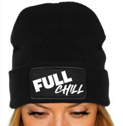  Téli Sapka Fekete Unisex Beanie Ifjúsági Trendek Ajándék Full Chill (Czapka Czarna FULL CHILL)
