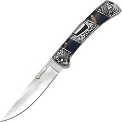 HARAHU B3159 Outdoor összecsukható kés - 21, 5/9cm/Fekete/Barna KP39348