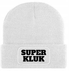  Sapka Fehér Téli Őszi Pamut Szuper Fiú Beanie Unisex Ajándék (Czapka Zimowa Biała SUPER CHŁOPAK)