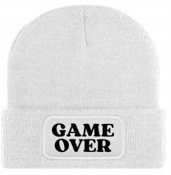  Téli Sapka Fehér Beanie Meleg Pamut Trend Stílus Game Over Ajándék (Czapka Zimowa Biała GAME OVER)