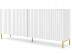 Homlando Komód Wave 200 cm 4D maró fehér matt lábak arany (5903769732432)