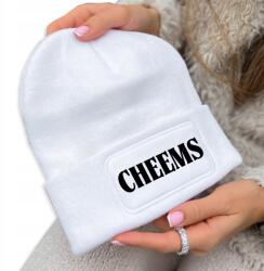  Téli Sapka Fehér Beanie Meleg Pamut Trendek Stílusos Cheems Ajándék (Czapka Zimowa Biała CHEEMS)