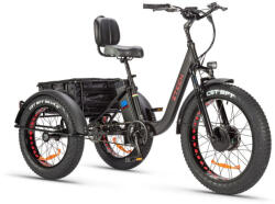 Z-Tech ZT 80B Stella 2.0, elektromos tricikli, 25 km/h, fekete