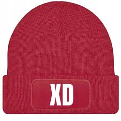  Sapka Piros Téli Őszi Pamut XD Beanie Univerzális Ajándék (Czapka Zimowa Czerwona XD)