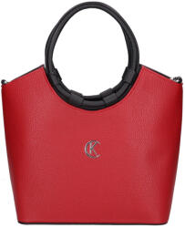 Karen 1722 piros rostbőr táska