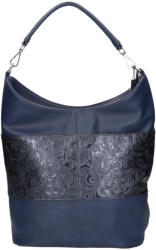 Karen D 207 kék virág rostbőr táska