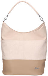 Karen D 207 drapp bézs virág rostbőr táska