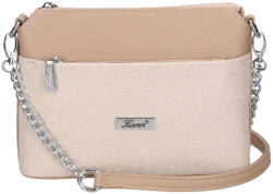 Karen 9358 drapp bézs virág rostbőr táska