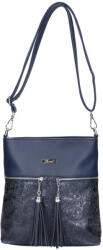 Karen 2326 kék virág rostbőr táska