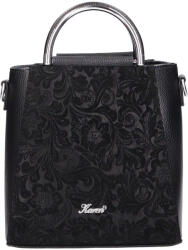Karen 1680 fekete fekete virág rostbőr táska