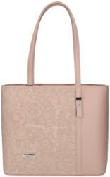 Karen 1733 bézs virág rostbőr táska