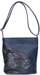 Karen D 540 kék virág rostbőr női oldaltáska