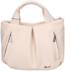 Karen 9512 bézs virág új rostbőr táska