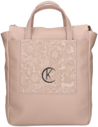 Karen 1741 bézs virág rostbőr táska