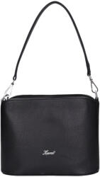 Karen S 087 fekete rostbőr női válltáska