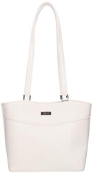 Karen 1693 fehér virág rostbőr táska