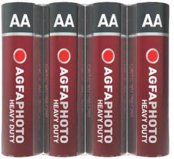 AgfaPhoto Elem, AA, 4 db, féltartós (szén-cink), zsugor, AGFAPHOTO "Heavy Duty (AGHDAA4) - papirtar