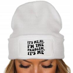 Őszi Pamut Téli Sapka Meleg Fehér I'M The Problem It's Me Wz (Czapka Zimowa Biała Beanie Z Nadrukiem)