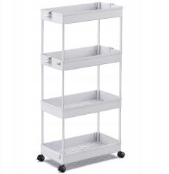  Babakocsi Könyvespolc Kerekes Rendszerező Konyha Fürdőszoba 4 Szintes Szürke (B091C2YGKG)