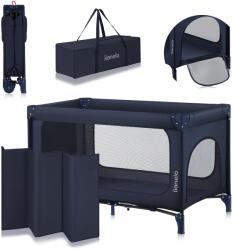 Lionelo Jasmin Könnyen Összecsukható Kék Tengerészkék (montaż bez narzędzi, materac, 0-36 miesięcy)