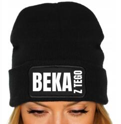  Téli Sapka Fekete Unisex Beanie Ifjúsági Trendek Ajándék Beka Ebből (Czapka Czarna BEKA Z TEGO)