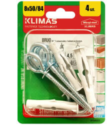 KLIMAS Szemescsavar Tiplivel 4db Klimas Bliszt. 4, 5x84 / 8x50 Mm (z-4010429-v)
