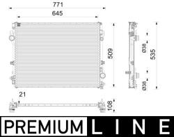 MAHLE Chladič motora MAHLE CR 2777 000P (CR 2777 000P)