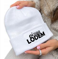  Téli Sapka Beanie Fehér Ajándék Divatos Meleg Pi*ga Jég Vicces Unisex (Czapka BIAŁA PI*GA LODEM)