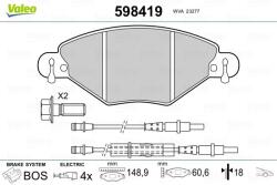 VALEO Sada brzdových platničiek kotúčovej brzdy VALEO 598419 (598419)