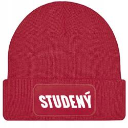  Sapka Piros Téli Őszi Pamut Hideg Beanie Unisex Ajándék (Czapka Zimowa Czerwona ZIMNO)