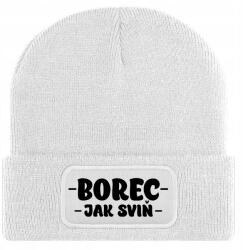  Sapka Fehér Téli Őszi Pamut Küzdj Úgy, Mint Egy Malac Beanie Ajándék (Czapka Zimowa Biała WALCZ JAK ŚWINIA)