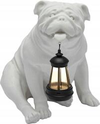  LED-es napelemes lámpa Kerti szobor Kutya alakú figura Élő fehér (B0F29JT56R)