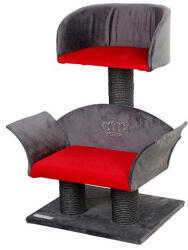 Kerbl Deluxe macskabútor, 70 cm, szürke/piros