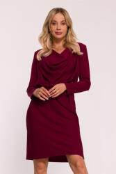 STYLOVE ruha rakott nyakkivágással | bordó