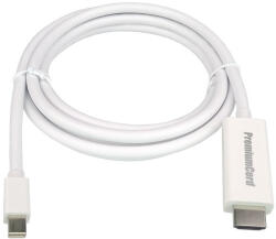 PremiumCord Kábel mini DisplayPort mini DP - HDMI, 1080p@60Hz, M/M, 1m, fehér (KPORTADMK01-01)