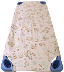  Vízhatlan gumifüles gyermek mintás lepedő - 55x130 cm / cuki állatkölykök rózsaszín