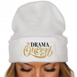  Őszi Sapka Pamut Téli Meleg Fehér Beanie Drama Queen Minták (Czapka Zimowa Biała Beanie Z Nadrukiem)